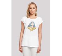 T-Shirt F4NT4STIC "DC Comics Superhelden Wonder Woman Gaze", Damen, Gr. XL, weiß, Obermaterial: 100% Baumwolle, regular fit, Rundhals, ohne Bündchen, Shirts T-Shirt, Print (81918700-XL) weiß