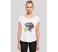 T-Shirt F4NT4STIC "DC Comics Superman New Ride Superheld", Damen, Gr. S, weiß, Obermaterial: 100% Baumwolle, regular fit, Rundhals, ohne Bündchen, Shirts T-Shirt, Damen,Premium Merch,Lang,Longshirt,Be