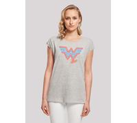 T-Shirt F4NT4STIC "DC Comics Wonder Woman 84 Neon Emblem", Damen, Gr. XXL, grau (erdgrau), Obermaterial: 100% Baumwolle, regular fit, Rundhals, ohne Bündchen, Shirts T-Shirt, Print (82990665-XXL) erdg