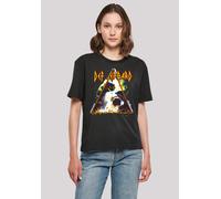 T-Shirt F4NT4STIC "Def Leppard Hysteria", Damen, Gr. L, schwarz, Obermaterial: 100% Baumwolle, oversize, Rundhals, ohne Bündchen, Shirts T-Shirt, Premium Qualität (25826949-L) schwarz
