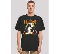 T-Shirt F4NT4STIC "Def Leppard Hysteria", Damen, Gr. M, schwarz, Obermaterial: 100% Baumwolle, oversize, Rundhals, ohne Bündchen, Shirts T-Shirt, Premium Qualität (69797517-M) schwarz