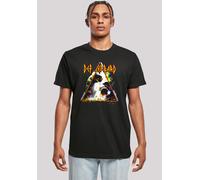 T-Shirt F4NT4STIC "Def Leppard Hysteria", Damen, Gr. XS, schwarz, Obermaterial: 100% Baumwolle, regular fit, Rundhals, ohne Bündchen, Shirts T-Shirt, Premium Qualität (36259415-XS) schwarz