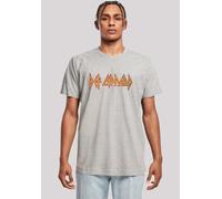 T-Shirt F4NT4STIC "Def Leppard Shatter Logo", Herren, Gr. 4XL, grau (erdgrau), Obermaterial: 100% Baumwolle, regular fit, Rundhals, ohne Bündchen, Shirts T-Shirt, Premium Qualität (95383814-4XL) erdgr