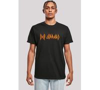 T-Shirt F4NT4STIC "Def Leppard Shatter Logo", Herren, Gr. 5XL, schwarz, Obermaterial: 100% Baumwolle, regular fit, Rundhals, ohne Bündchen, Shirts T-Shirt, Premium Qualität (30899043-5XL) schwarz