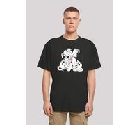T-Shirt F4NT4STIC "Disney 101 Dalmatiner Puppy Love", Damen, Gr. S, schwarz, Obermaterial: 100% Baumwolle, oversize, Rundhals, ohne Bündchen, Shirts T-Shirt, Print (98978304-S) schwarz