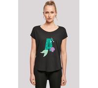T-Shirt F4NT4STIC "Disney Alphabet A Is For Arielle die Meerjungfrau", Damen, Gr. L, schwarz, Obermaterial: 100% Baumwolle, regular fit, Rundhals, ohne Bündchen, Shirts T-Shirt, Print (22759669-L) sch