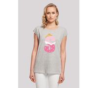 T-Shirt F4NT4STIC "Disney Alphabet S Is For Sleeping Beauty", Damen, Gr. XL, grau (erdgrau), Obermaterial: 100% Baumwolle, regular fit, Rundhals, ohne Bündchen, Shirts T-Shirt, Print (98760761-XL) erd