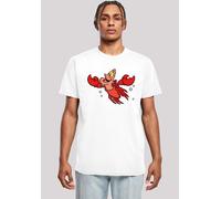 T-Shirt F4NT4STIC "Disney Arielle die Meerjungfrau Sebastian Bubbles", Damen, Gr. 4XL, weiß, Obermaterial: 100% Baumwolle, regular fit, Rundhals, ohne Bündchen, Shirts T-Shirt, Herren,Premium Merch,Re