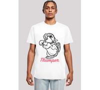 T-Shirt F4NT4STIC "Disney Bambi Klopfer Line Zeichnung", Damen, Gr. 5XL, weiß, Obermaterial: 100% Baumwolle, regular fit, Rundhals, ohne Bündchen, Shirts T-Shirt, Herren,Premium Merch,Regular-Fit,Basi