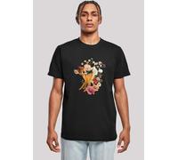 T-Shirt F4NT4STIC "Disney Bambi Meadow", Damen, Gr. S, schwarz, Obermaterial: 100% Baumwolle, regular fit, Rundhals, ohne Bündchen, Shirts T-Shirt, Herren,Premium Merch,Regular-Fit,Basic,Bedruckt (972