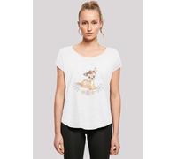 T-Shirt F4NT4STIC "Disney Bambi Watercolour", Damen, Gr. 5XL, weiß, Obermaterial: 100% Baumwolle, regular fit, Rundhals, ohne Bündchen, Shirts T-Shirt, Print (15134118-5XL) weiß