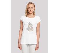 T-Shirt F4NT4STIC "Disney Classics Bambi Klopfer", Damen, Gr. XS, weiß, Obermaterial: 100% Baumwolle, regular fit, Rundhals, ohne Bündchen, Shirts T-Shirt, Damen,Premium Merch,Regular-Fit,Kurze Ärmel,