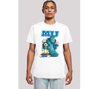 T-Shirt F4NT4STIC "Disney Die Monster Uni Poster", Damen, Gr. M, weiß, Obermaterial: 100% Baumwolle, regular fit, Rundhals, ohne Bündchen, Shirts T-Shirt, Herren,Premium Merch,Regular-Fit,Basic,Bedruc