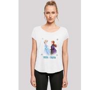 T-Shirt F4NT4STIC "Disney Frozen 2 Elsa And Anna Seek The Truth", Damen, Gr. XS, weiß, Obermaterial: 100% Baumwolle, regular fit, Rundhals, ohne Bündchen, Shirts T-Shirt, Print (98575145-XS) weiß