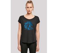 T-Shirt F4NT4STIC "Disney Frozen 2 Nokk Wassergeist Pferd Silhouette", Damen, Gr. XL, schwarz, Obermaterial: 100% Baumwolle, regular fit, Rundhals, ohne Bündchen, Shirts T-Shirt, Print (66886904-XL) s