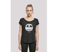 T-Shirt F4NT4STIC "Disney Jack Skellington Face", Damen, Gr. XXL, schwarz, Obermaterial: 100% Baumwolle, regular fit, Rundhals, ohne Bündchen, Shirts T-Shirt, Print (13486733-XXL) schwarz