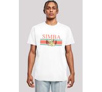 T-Shirt F4NT4STIC "Disney König der Löwen Simba Stripes", Herren, Gr. 5XL, weiß, Obermaterial: 100% Baumwolle, regular fit, Rundhals, ohne Bündchen, Shirts T-Shirt, Print (57846401-5XL) weiß
