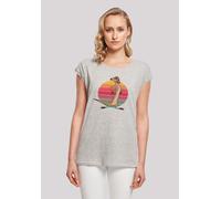 T-Shirt F4NT4STIC "Disney König der Löwen Timon Sunset", Damen, Gr. XS, grau (erdgrau), Obermaterial: 100% Baumwolle, regular fit, Rundhals, ohne Bündchen, Shirts T-Shirt, Print (72216803-XS) erdgrau