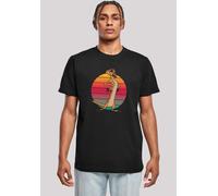 T-Shirt F4NT4STIC "Disney König der Löwen Timon Sunset", Herren, Gr. XL, schwarz, Obermaterial: 100% Baumwolle, regular fit, Rundhals, ohne Bündchen, Shirts T-Shirt, Print (62346611-XL) schwarz
