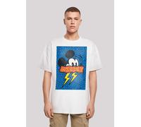 T-Shirt F4NT4STIC "Disney Mickey Mouse 90s Flash", Damen, Gr. XXL, weiß, Obermaterial: 100% Baumwolle, oversize, Rundhals, ohne Bündchen, Shirts T-Shirt, Print (47426929-XXL) weiß
