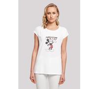 T-Shirt F4NT4STIC "Disney Mickey Mouse Presents Classic Micky Maus", Damen, Gr. S, weiß, Obermaterial: 100% Baumwolle, regular fit, Rundhals, ohne Bündchen, Shirts T-Shirt, Damen,Premium Merch,Regular