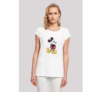 T-Shirt F4NT4STIC "Disney Micky Maus Classic", Damen, Gr. L, weiß, Obermaterial: 100% Baumwolle, regular fit, Rundhals, ohne Bündchen, Shirts T-Shirt, Damen,Premium Merch,Regular-Fit,Kurze Ärmel,Bedru