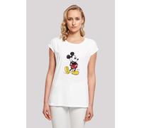 T-Shirt F4NT4STIC "Disney Micky Maus Classic", Damen, Gr. XS, weiß, Obermaterial: 100% Baumwolle, regular fit, Rundhals, ohne Bündchen, Shirts T-Shirt, Damen,Premium Merch,Regular-Fit,Kurze Ärmel,Bedr
