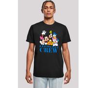 T-Shirt F4NT4STIC "Disney Micky Maus Disney Friends", Damen, Gr. S, schwarz, Obermaterial: 100% Baumwolle, regular fit, Rundhals, ohne Bündchen, Shirts T-Shirt, Herren,Premium Merch,Regular-Fit,Basic,