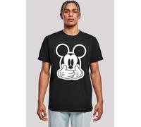 T-Shirt F4NT4STIC "Disney Micky Maus Don’t Speak", Damen, Gr. 5XL, schwarz, Obermaterial: 100% Baumwolle, regular fit, Rundhals, ohne Bündchen, Shirts T-Shirt, Herren,Premium Merch,Regular-Fit,Basic,B