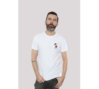 T-Shirt F4NT4STIC "Disney Micky Maus Film Movie TV Comic", Herren, Gr. M, weiß, Obermaterial: 100% Baumwolle, regular fit, Rundhals, ohne Bündchen, Shirts T-Shirt, Herren,Premium Merch,Regular-Fit,Bas