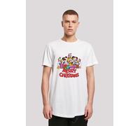 T-Shirt F4NT4STIC "Disney Micky Maus Weihnachten", Herren, Gr. M, weiß, Obermaterial: 100% Baumwolle, regular fit, Rundhals, ohne Bündchen, Shirts T-Shirt, Print (69300515-M) weiß