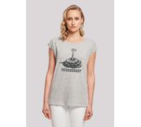 T-Shirt F4NT4STIC "Disney The Jungle Book Kaa Yesssss", Damen, Gr. XS, grau (erdgrau), Obermaterial: 100% Baumwolle, regular fit, Rundhals, ohne Bündchen, Shirts T-Shirt, Print (38605224-XS) erdgrau