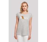 T-Shirt F4NT4STIC "Disney Winnie Puuh Der Bär Honig", Damen, Gr. XS, grau (erdgrau), Obermaterial: 100% Baumwolle, regular fit, Rundhals, ohne Bündchen, Shirts T-Shirt, Print (59006607-XS) erdgrau