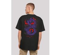 T-Shirt F4NT4STIC "Drache Feuer Japan", Damen, Gr. XS, schwarz, Obermaterial: 100% Baumwolle, oversize, Rundhals, ohne Bündchen, Shirts T-Shirt, Print (74830732-XS) schwarz