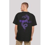 T-Shirt F4NT4STIC "Drache Lila", Damen, Gr. S, schwarz, Obermaterial: 100% Baumwolle, oversize, Rundhals, ohne Bündchen, Shirts T-Shirt, Print (19237624-S) schwarz