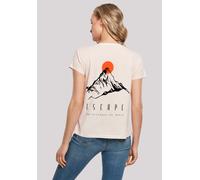 T-Shirt F4NT4STIC "Escape Discover the World Mountain", Damen, Gr. 3XL, rosa (pink), Obermaterial: 100% Baumwolle, oversize, Rundhals, ohne Bündchen, Shirts T-Shirt, Premium Qualität, ESCAPE Collectio