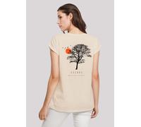 T-Shirt F4NT4STIC "Escape Discover the World Tree Birds", Damen, Gr. 3XL, weiß (sandweiß), Obermaterial: 100% Baumwolle, regular fit, Rundhals, ohne Bündchen, Shirts T-Shirt, Premium Qualität, ESCAPE
