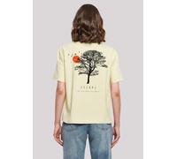 T-Shirt F4NT4STIC "Escape Discover the World Tree Birds", Damen, Gr. 4XL, gelb (softgelb), Obermaterial: 100% Baumwolle, oversize, Rundhals, ohne Bündchen, Shirts T-Shirt, Premium Qualität, ESCAPE Col