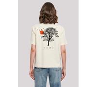 T-Shirt F4NT4STIC "Escape Discover the World Tree Birds", Damen, Gr. XXL, weiß (sandweiß), Obermaterial: 100% Baumwolle, oversize, Rundhals, ohne Bündchen, Shirts T-Shirt, Premium Qualität, ESCAPE Col
