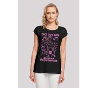 T-Shirt F4NT4STIC "Fall Out Boy Pink Dog So Much Stardust", Damen, Gr. XS, schwarz, Obermaterial: 100% Baumwolle, regular fit, Rundhals, ohne Bündchen, Shirts T-Shirt, Premium Qualität (53056324-XS) s