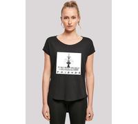 T-Shirt F4NT4STIC "FRIENDS TV Serie Fountain Sketch", Damen, Gr. 3XL, schwarz, Obermaterial: 100% Baumwolle, regular fit, Rundhals, ohne Bündchen, Shirts T-Shirt, Damen,Premium Merch,Lang,Longshirt,Be