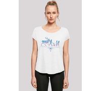 T-Shirt F4NT4STIC "Frozen 2 Believe In The Journey'", Damen, Gr. S, weiß, Obermaterial: 100% Baumwolle, regular fit, Rundhals, ohne Bündchen, Shirts T-Shirt, Print (37463642-S) weiß