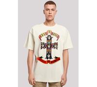 T-Shirt F4NT4STIC "Guns 'n' Roses Appetite For Destruction", Damen, Gr. 5XL, beige (sand), Obermaterial: 100% Baumwolle, oversize, Rundhals, ohne Bündchen, Shirts T-Shirt, Premium Qualität (72723324-5