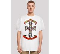 T-Shirt F4NT4STIC "Guns 'n' Roses Appetite For Destruction", Herren, Gr. XXL, weiß, Obermaterial: 100% Baumwolle, oversize, Rundhals, ohne Bündchen, Shirts T-Shirt, Premium Qualität (40160729-XXL) wei