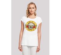 T-Shirt F4NT4STIC "Guns 'n' Roses Vintage Logo Black", Damen, Gr. XXL, weiß, Obermaterial: 100% Baumwolle, regular fit, Rundhals, ohne Bündchen, Shirts T-Shirt, Premium Qualität (98301412-XXL) weiß