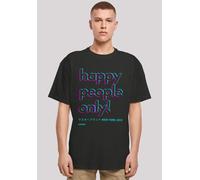 T-Shirt F4NT4STIC "Happy people only New York", Damen, Gr. 5XL, schwarz, Obermaterial: 100% Baumwolle, oversize, Rundhals, ohne Bündchen, Shirts T-Shirt, Print (66262933-5XL) schwarz
