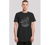 T-Shirt F4NT4STIC "Harry Potter Buckbeak Line Art", Damen, Gr. S, schwarz, Obermaterial: 100% Baumwolle, regular fit, Rundhals, ohne Bündchen, Shirts T-Shirt, Print (87323131-S) schwarz