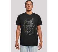 T-Shirt F4NT4STIC "Harry Potter Dragon Line Art", Damen, Gr. XXL, schwarz, Obermaterial: 100% Baumwolle, regular fit, Rundhals, ohne Bündchen, Shirts T-Shirt, Print (15312743-XXL) schwarz
