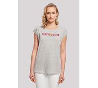 T-Shirt F4NT4STIC "Harry Potter Gryffindor Text", Damen, Gr. XL, grau (erdgrau), Obermaterial: 100% Baumwolle, regular fit, Rundhals, ohne Bündchen, Shirts T-Shirt, Print (15193608-XL) erdgrau