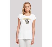 T-Shirt F4NT4STIC "Harry Potter Hufflepuff Sport Emblem", Damen, Gr. S, weiß, Obermaterial: 100% Baumwolle, regular fit, Rundhals, ohne Bündchen, Shirts T-Shirt, Print (95877020-S) weiß